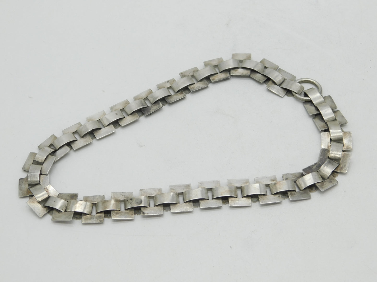 Victorian Sterling Silver Floral Book Locket Collar Necklace Antique c1860
