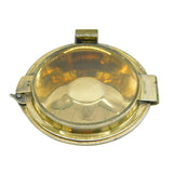 Sterling Silver Gilt & Glass Ecclesiastical Pyx Wafer Holder Antique 1913 Deco