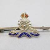 WWII-era Sterling Silver & Enamel Royal Artillery Sweetheart Brooch Antique