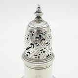George II Sterling Silver Crested Muffineer Sugar Caster Antique 1750 London