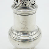 George II Sterling Silver Crested Muffineer Sugar Caster Antique 1750 London