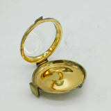 Sterling Silver Gilt & Glass Ecclesiastical Pyx Wafer Holder Antique 1913 Deco