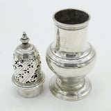 George II Sterling Silver Crested Muffineer Sugar Caster Antique 1750 London
