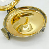 Sterling Silver Gilt & Glass Ecclesiastical Pyx Wafer Holder Antique 1913 Deco
