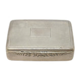 Sterling Silver Engine Turned Floral Snuff Box Vintage 1963 Birmingham