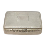 Sterling Silver Engine Turned Floral Snuff Box Vintage 1963 Birmingham