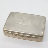 Sterling Silver Engine Turned Floral Snuff Box Vintage 1963 Birmingham