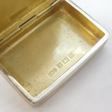 Sterling Silver Engine Turned Floral Snuff Box Vintage 1963 Birmingham