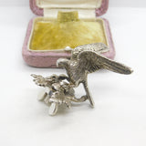 Victorian Cast Sterling Silver Eagle Form Teapot Finial c1850 London Antique