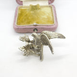 Victorian Cast Sterling Silver Eagle Form Teapot Finial c1850 London Antique