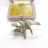 Victorian Cast Sterling Silver Eagle Form Teapot Finial c1850 London Antique
