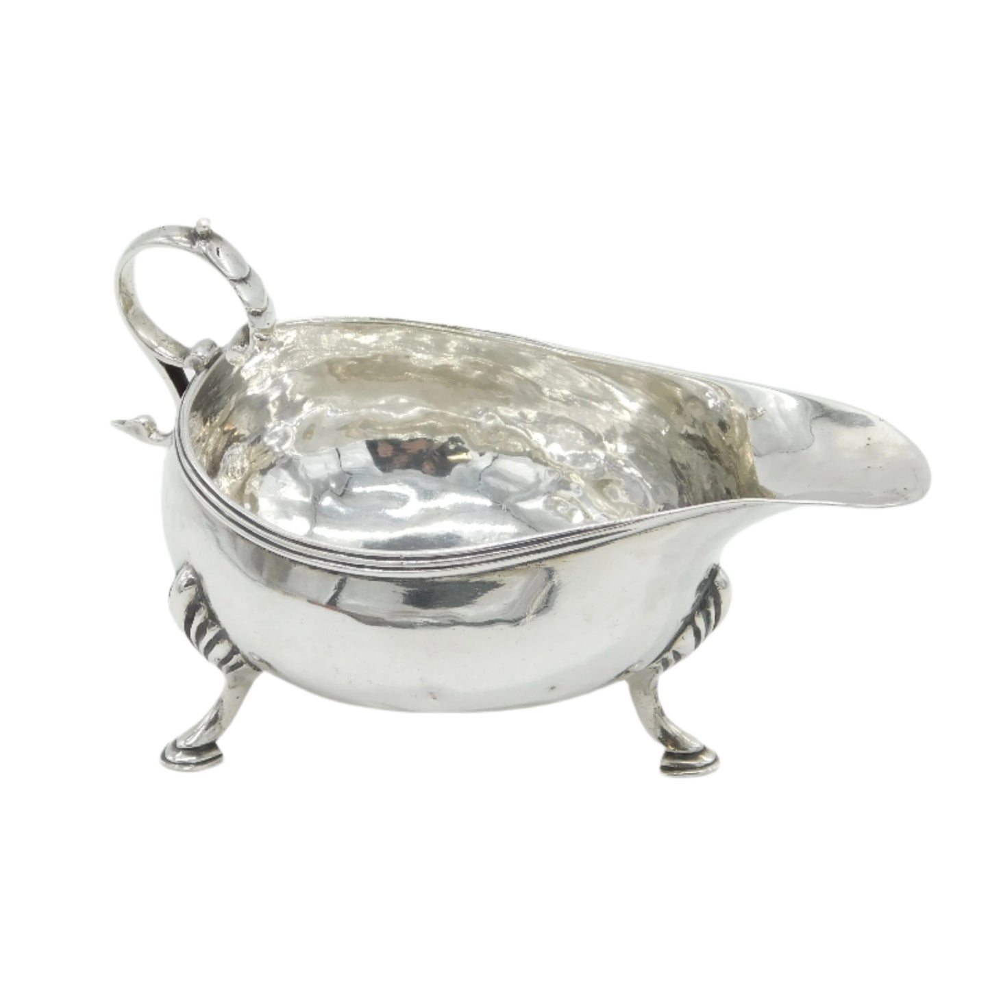George III Provincial Sterling Silver Sauce Boat Antique c1795 Newcastle