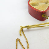 Victorian 18ct Yellow Gold Hunting Crop Stock Pin or Brooch Antique c1900