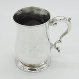 George III Sterling Silver Pint Tankard Antique 1763 London Francis Crump
