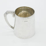 Sterling Silver Half Pint Tankard Christening Mug Antique 1913 Birmingham Deco