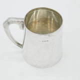 Sterling Silver Half Pint Tankard Christening Mug Antique 1913 Birmingham Deco