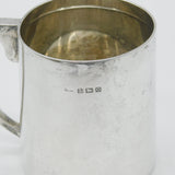Sterling Silver Half Pint Tankard Christening Mug Antique 1913 Birmingham Deco