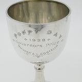 Sterling Silver 'Poppy Day' Military Trophy Chalice Goblet Antique 1928 Chester