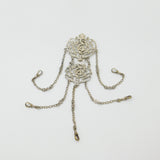 Victorian Art Nouveau Form Silver Plated Sewing Chatelaine Antique c1885