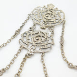 Victorian Art Nouveau Form Silver Plated Sewing Chatelaine Antique c1885