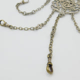 Victorian Art Nouveau Form Silver Plated Sewing Chatelaine Antique c1885
