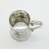 Newcastle George III Sterling Silver Floral Pint Tankard Antique c1795 Robertson