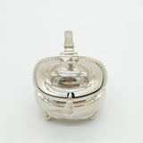George III Sterling Silver Blue Glass Lined Mustard Pot Antique c1800 London