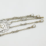 Victorian Art Nouveau Form Silver Plated Sewing Chatelaine Antique c1885