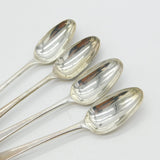 George III Set of Four Sterling Silver Tablespoons Antique 1768 London John Muns