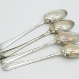 George III Set of Four Sterling Silver Tablespoons Antique 1768 London John Muns