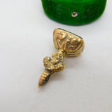 Victorian 9ct Yellow Gold & Bloodstone Fob Seal Pendant Antique c1860