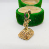 Victorian 9ct Yellow Gold & Bloodstone Fob Seal Pendant Antique c1860