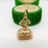Victorian 9ct Yellow Gold & Bloodstone Fob Seal Pendant Antique c1860