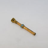 Victorian 9ct Yellow Gold Cased & Turquoise Set Propelling Pencil Antique c1860
