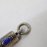 Sterling Silver Enamel NTC Bell Propelling Pencil Fob Antique 1911 Birmingham
