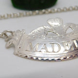 George III Sterling Silver Prince of Wales Feathers Madeira Decanter Label 1804 London
