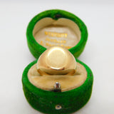 Victorian 9ct Yellow Gold Oval Signet Ring Antique c1890 Size K UK