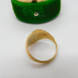 Victorian 9ct Yellow Gold Oval Signet Ring Antique c1890 Size K UK