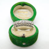 Victorian 14ct White Gold & 0.35ct Diamond Seven Stone Ring Antique c1890