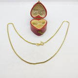14ct Yellow Gold Essential Box Chain Necklace 15" Length Vintage c1970