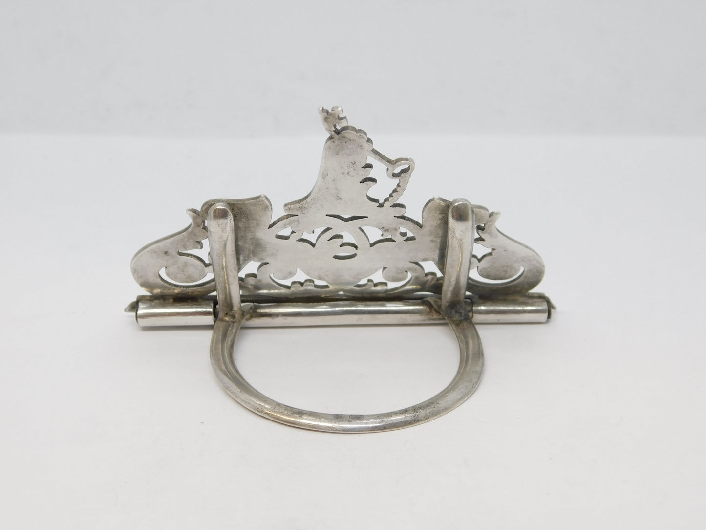 Victorian Sterling Silver Pownell Family Heraldic Place Holder Antique 1899 Chester