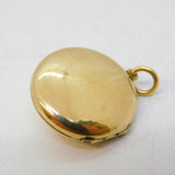 9ct Yellow Gold Back & Front Cameo Set Locket Pendant Antique c1930 Art Deco