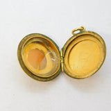 9ct Yellow Gold Back & Front Cameo Set Locket Pendant Antique c1930 Art Deco