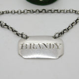 George III Scottish Sterling Silver Brandy Decanter Label Antique 1815 Edinburgh