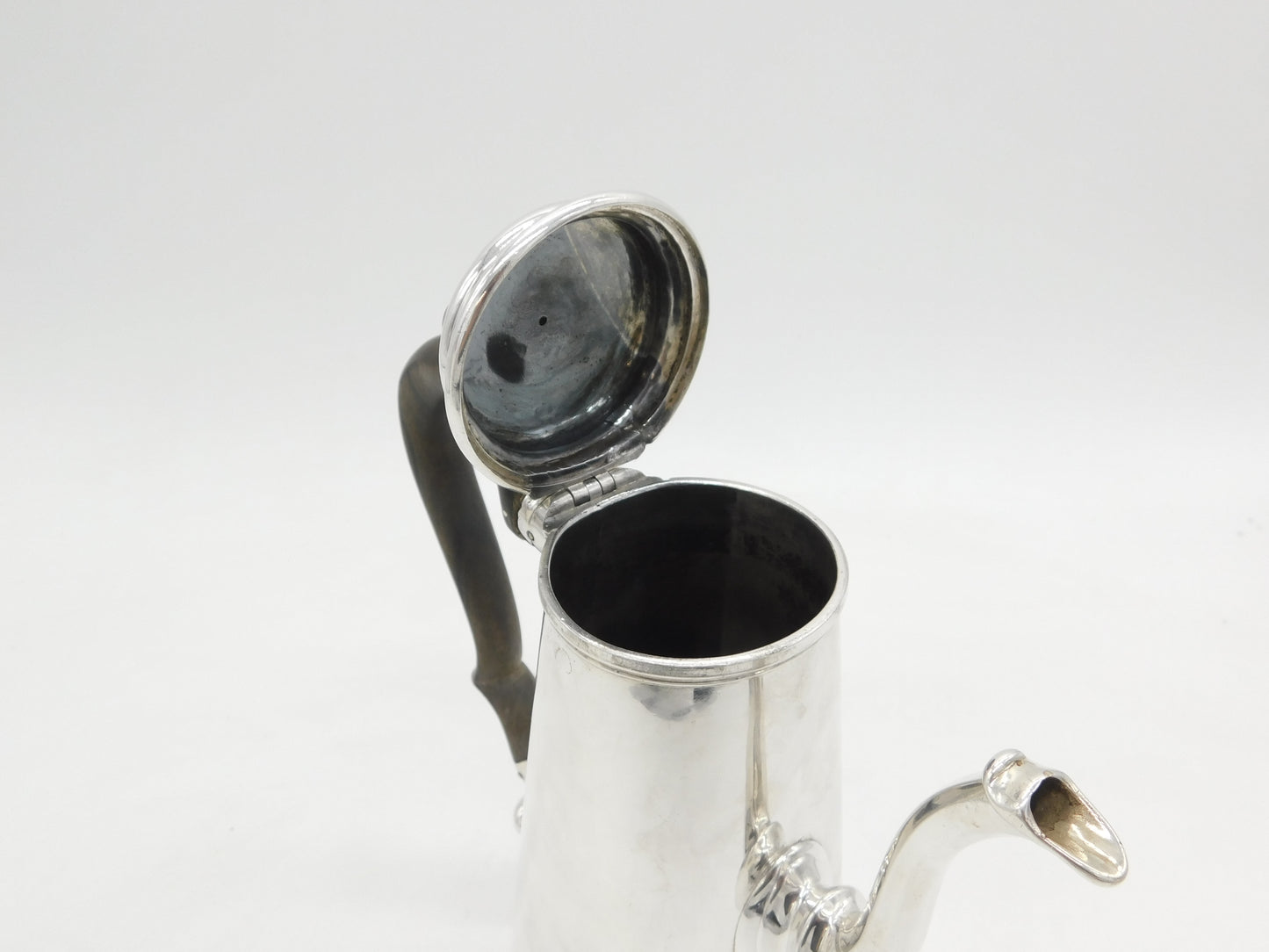 George II Sterling Silver Tapering Coffee Pot Antique 1735 London Edward Vincent