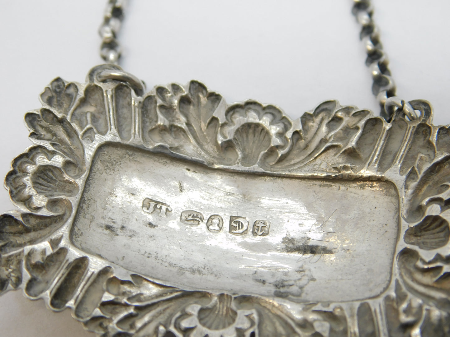 William IV Sterling Silver Madeira & Sherry Decanter Label Pair Antique 1837 Birmingham