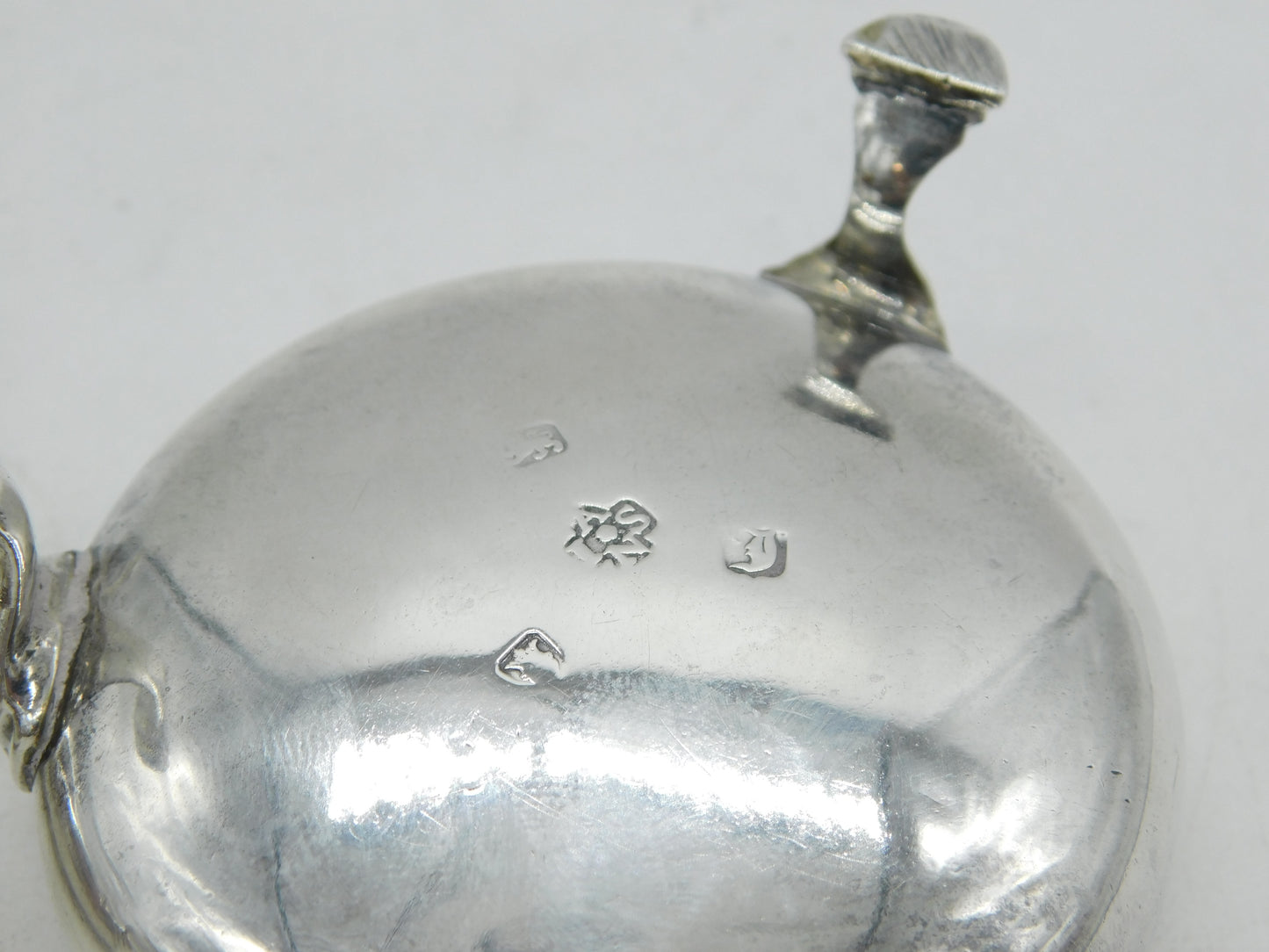 George III Matched Pair of Sterling Silver Salt Cellars Antique 1764 London