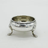 George II Sterling Silver Paw Foot Salt Cellar Antique 1752 London D. Hennell I