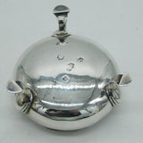 George II Sterling Silver Paw Foot Salt Cellar Antique 1752 London D. Hennell I