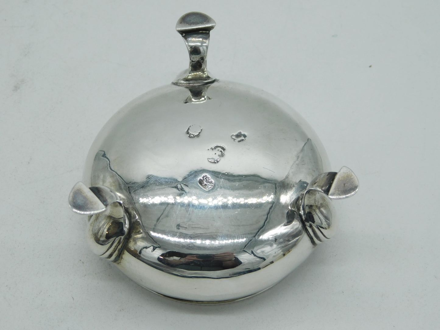 George II Sterling Silver Paw Foot Salt Cellar Antique 1752 London D. Hennell I